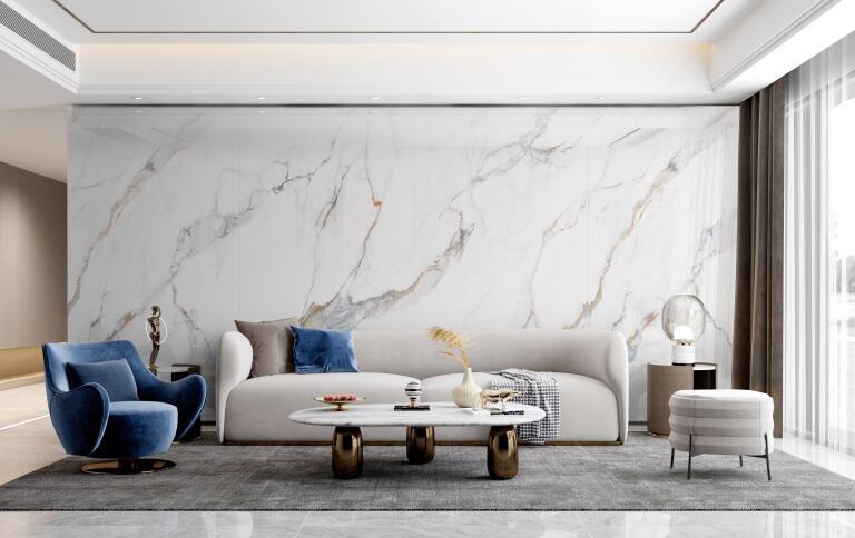 5 Pilihan Granit Motif Marmer Putih Desain Italia.